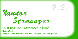 nandor strasszer business card