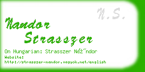 nandor strasszer business card
